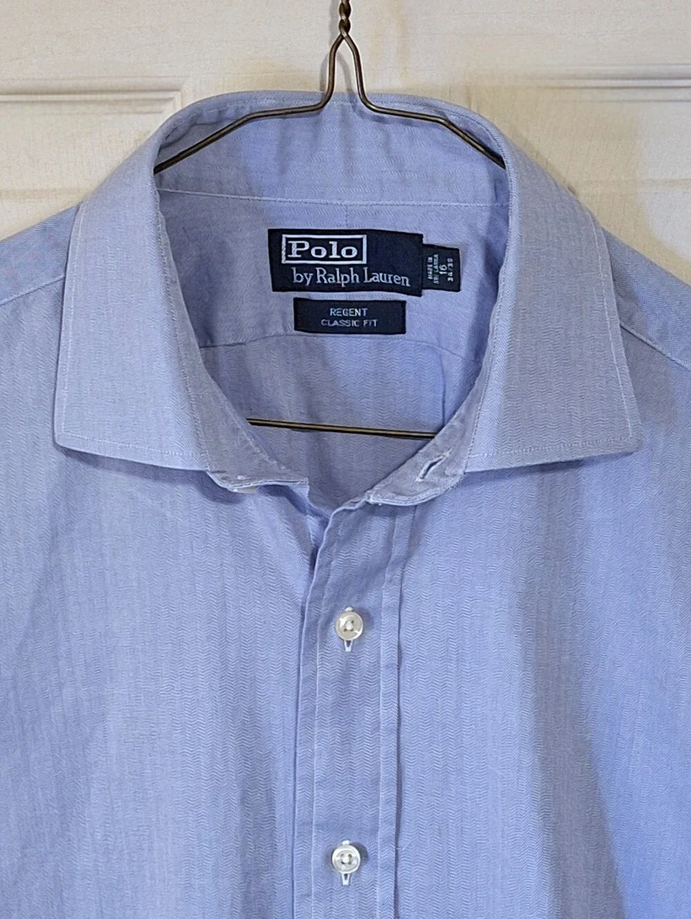 'POLO' Ralph Lauren blue Regent Classic fit dress shirt, long sleeve, 16 x 34/35